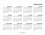 Yearly Calendar 2018 | Free Download and Print