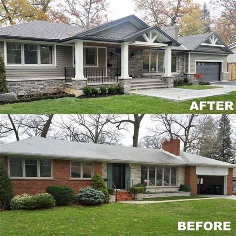 Before And After Front Porch Makeovers Beneath My Heart Ranch House Remodel Ranch House