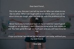 An Emotional letter to a best friend | Letter to best friend, Best ...