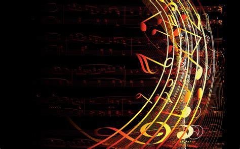 Colorful Musical Notes Abstract Wallpaper Abstract Graphic Wallpaper
