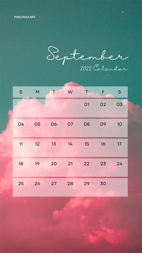 September 2022 Calendar Iphone Wallpapers Hd