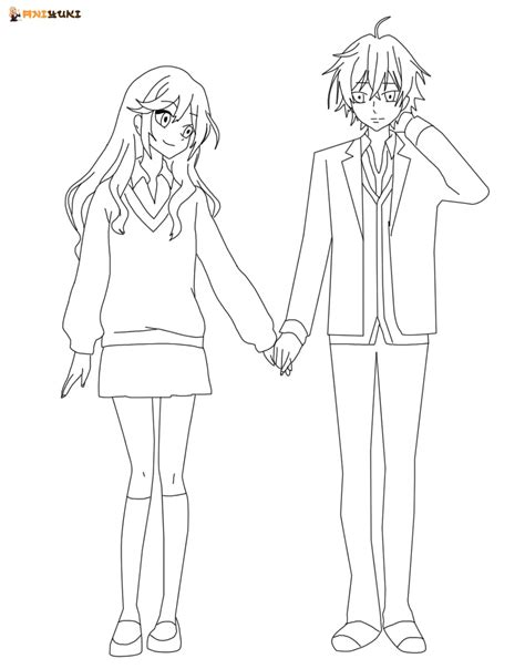 Anime Siblings Hugging Coloring Page Maliafvmcguire