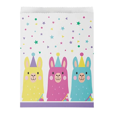 Llama Party Paper Treat Bags 10 Pack BIG W