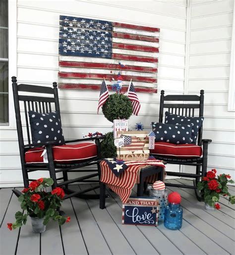 Trees N Trends In Fourth Of July Decor Summer Porch Decor Porch Decorating