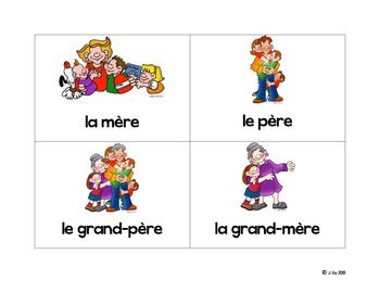 La famille - Family Flash cards in French by Madame Oui | TpT