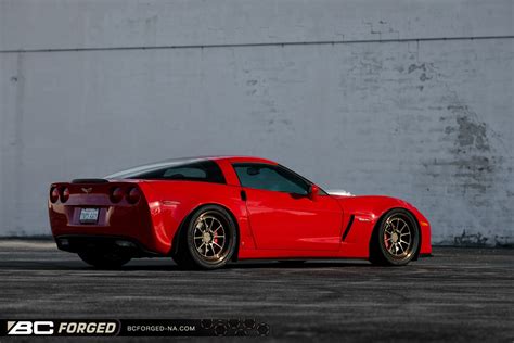Chevrolet Corvette C6 Z06 Red Bc Forged Le10 Wheel Wheel Front