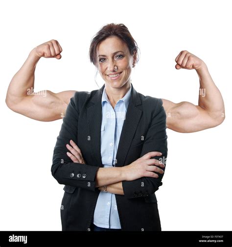 Mature Woman Flexing Biceps Hi Res Stock Photography And Images Alamy