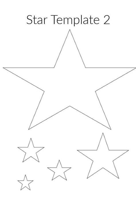 Stars Of Different Sizes Free Stencils Printables Printable Stencil