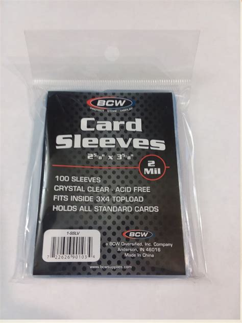 Board game sleeves are approximately 100 microns. BCW Regular Card Sleeves (Penny Sleeves) - JuneJunes