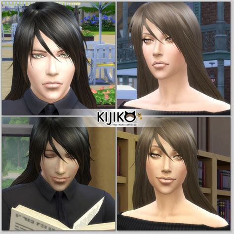 Sims 4 Hairs Kijiko Sims Long Straight Hairstyle For Him