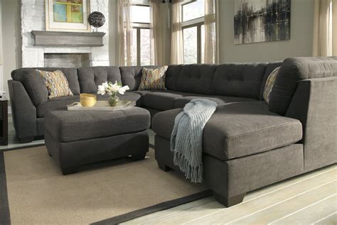 Delta City Steel Sectional Marjen Of Chicago Chicago Discount Furniture