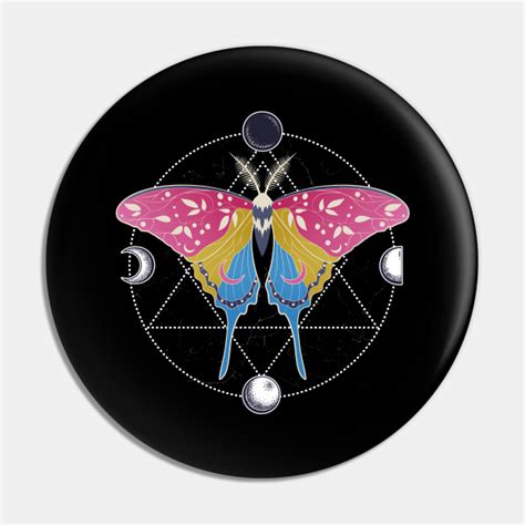 Pansexual Luna Moth Celestial Cottagecore Lgbt Pride Flag Pansexual Pin Teepublic