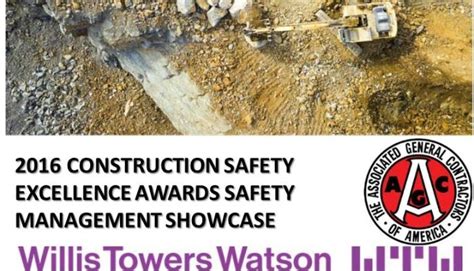 Agc And Wtw Construction Safety Management Showcase And Awards Program
