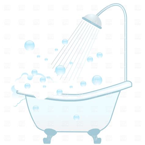 Bathtub Shower And Foam Free Vector Clip Art Image Cliparting The