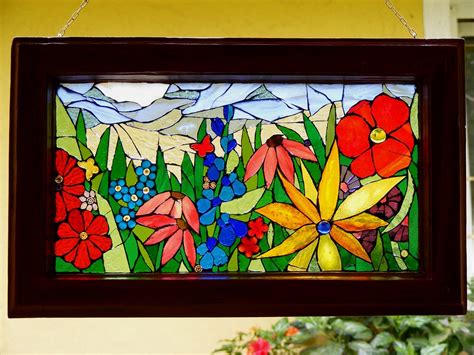 Summer Mosaic Window Stained Glass Glass Butterflies An Flickr