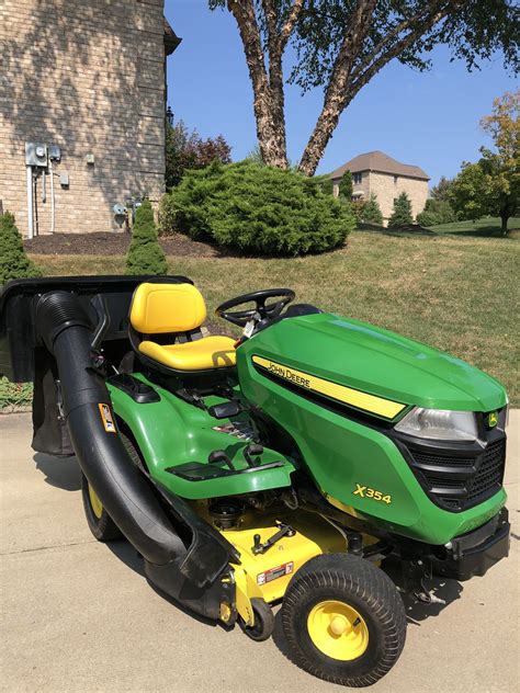 John Deere X354 Lawn Tractor With 42” Deck Bagger Mulch Kit For Sale