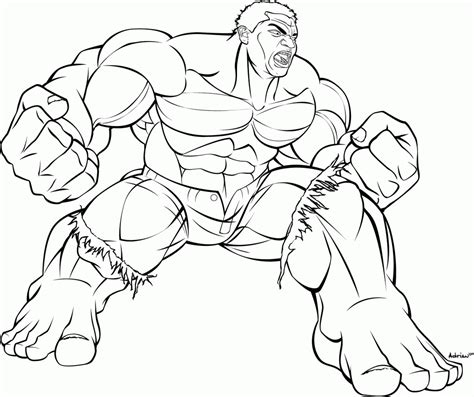 Drawing Of The Hulk Coloring Home