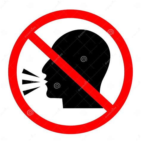 Do Not Talk Icon On White Background No Talking Sign Do Not Speak