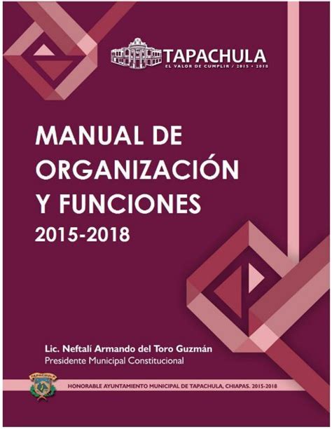 Manual de Organización y Funciones 2015 2018