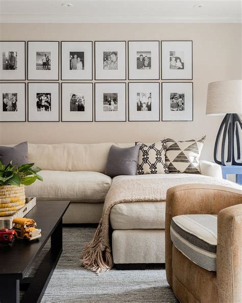 Cream Sectional With Black Coffee Table Transitional