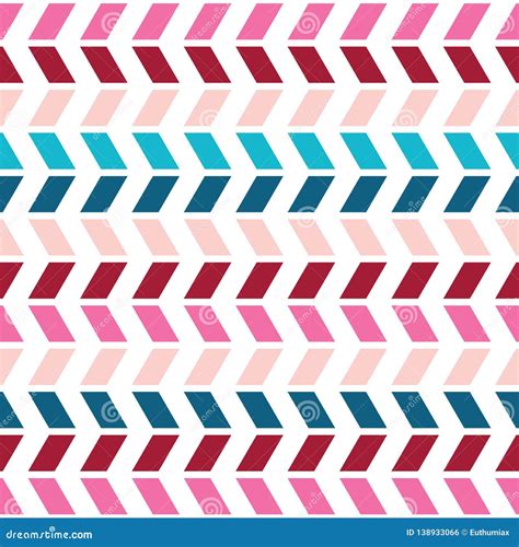 Vector Colorful Arrow Repeat Seamless Pattern Pink Blue And Red