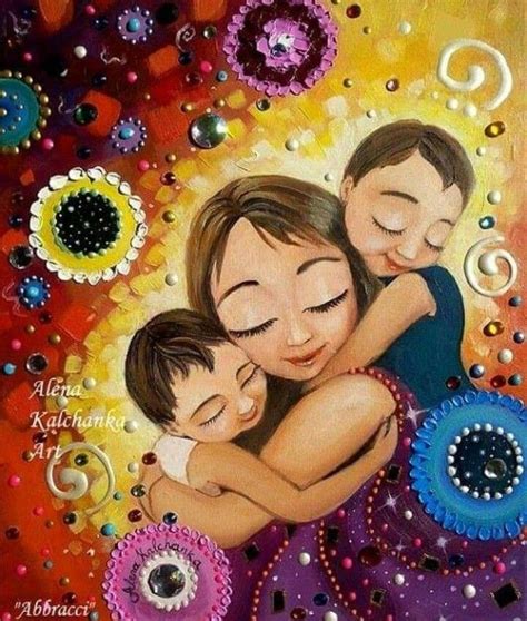 Pin De Angee60 En A🤗abrazos Pintura De Madre E Hijo Ilustración