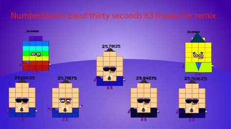 Numberblocks Band Thirty Seconds 83 Thanks For Remix Fibonacci