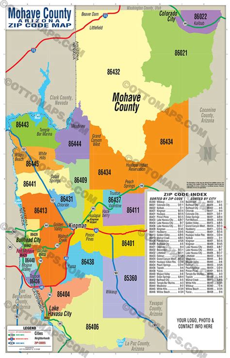 Arizona City And Zip Code Maps Otto Maps
