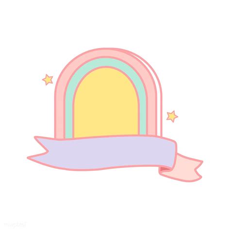 Cute Pastel Rainbow Frame Vector Free Image By Filmful