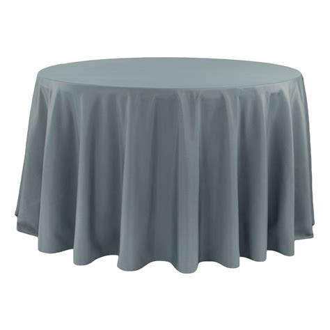 Polyester 108 Round Tablecloth Pewter Cv Linens