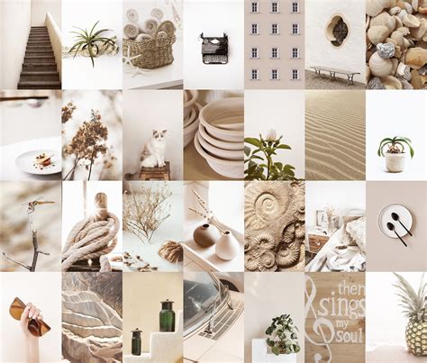 Beige Neutral Collage Kit Aesthetic Pastel Collage Kit Etsy Hong Kong