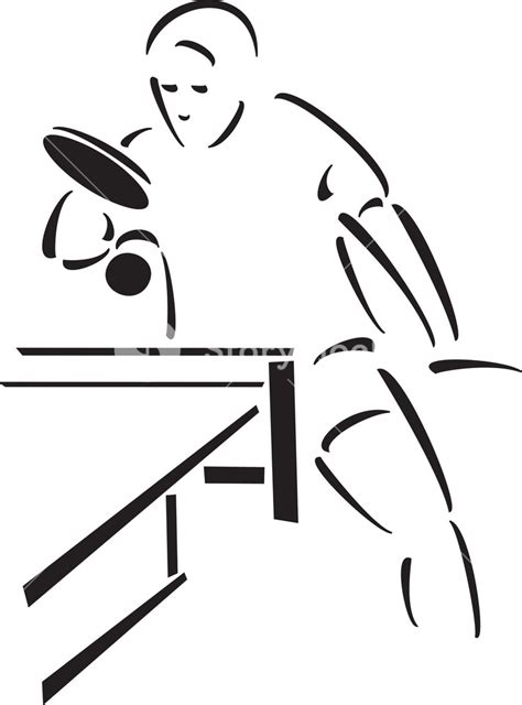Illustration Of The Table Tennis Player Royalty Free Stock Image