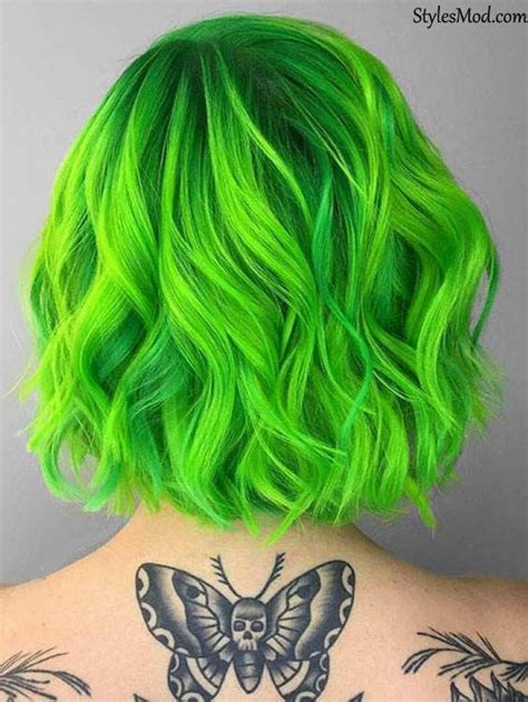 cool and fresh 2018 neon green hair color ideas perfect for you you don t… green hair colors