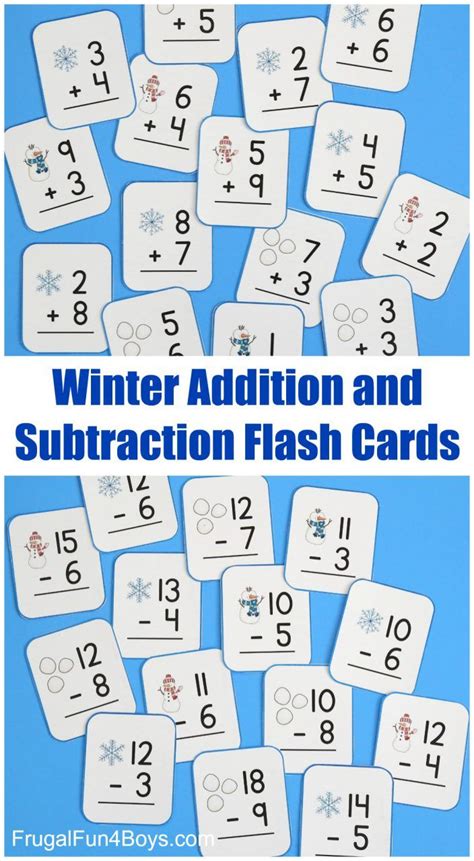 Snowball Addition And Subtraction Math Games Frugal Fun For Boys And