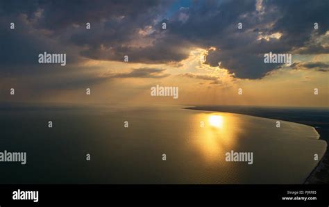 Aerial Photo From Flying Drone Of A Fascinating Nature Landscape With