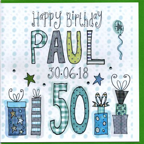 50th Birthday Card By Claire Sowden Design