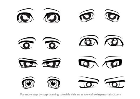 Anime drawing step by step boy. Learn How to Draw Anime Eyes - Male (Eyes) Step by Step ...