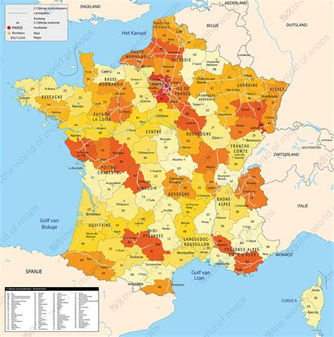 Paris France Zip Code Map State Coastal Towns Map