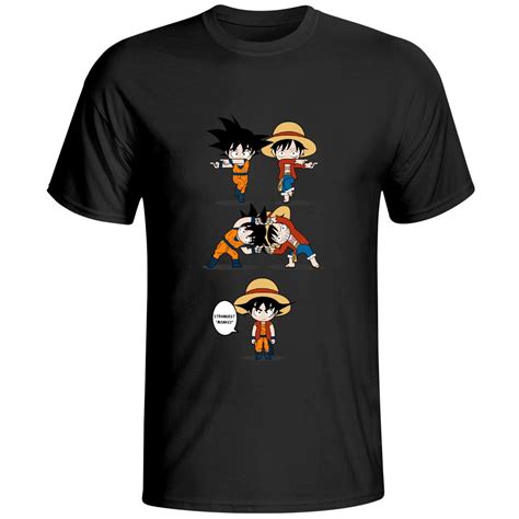 Monkey D Luffy Vs Monkey Goku T Shirt Awesome Anime Cool Design T Shirt