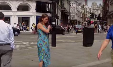 Jae West Strips In Londons Piccadilly Circus To Raise Awareness Of