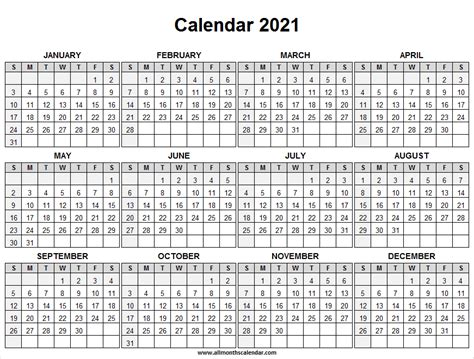If you haven't done so already, it's time to update last year's custom photo calendar. Calendar 2021 Full Year Free - Free Printable Calendar ...