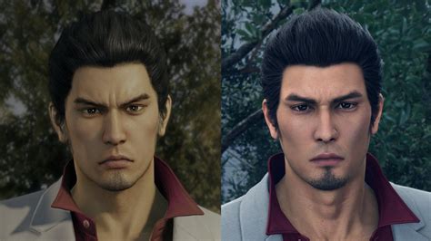 Kiryus Face Compared Kiwami Vs Kiwami 2 Dragon Engine Ryakuzagames