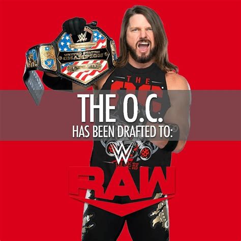 I Am Happy About That The Oc Stay On Raw Aj Styles Wwe The Oc Man