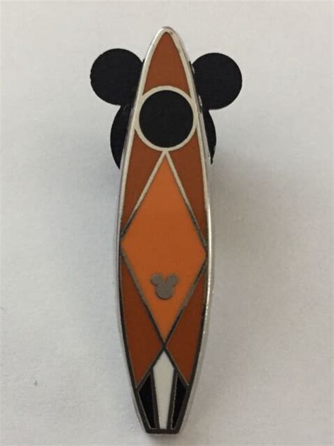 Disney Pin Wdw 2018 Hidden Mickey Surfboard Series Chip Only Ebay
