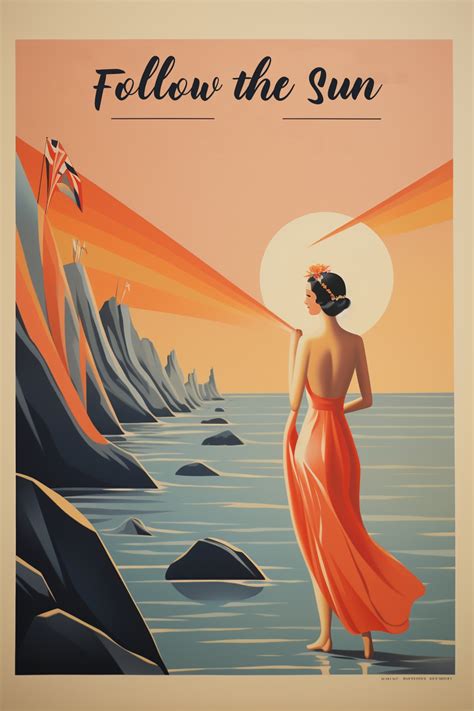 Vintage Island Travel Poster Free Stock Photo Public Domain Pictures