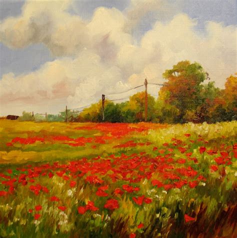 Nels Everyday Painting Poppy Fields Sold