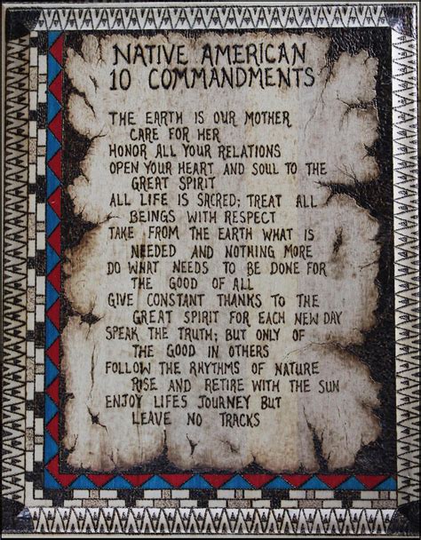 Native American 10 Commandments By Debbie Trotter On Deviantart