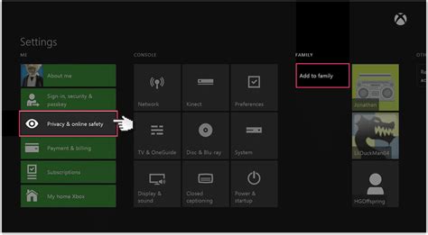 Xbox One Parental Controls Screen Time