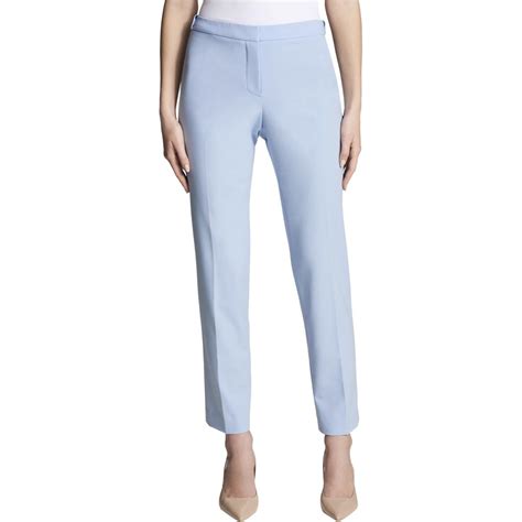 Calvin Klein Womens Highline Blue Mid Rise Dress Pants Trousers 10 Bhfo