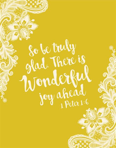 So Be Truly Glad There Is Wonderful Joy Ahead 1 Peter 16 Seeds Of